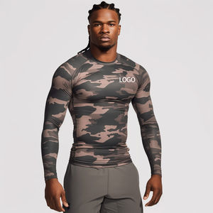 Camisetas de Compresión con Estampado por Sublimación Personalizadas para Adultos y Niños, Material Transpirable de Spandex, Protección UV para Surf, Camiseta de Protección contra Erupciones - Product Image 2