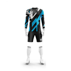 Nouvel uniforme de gardien de but à manches longues, 100% polyester, logo personnalisé, impression numérique, haute qualité, 220g, unisexe adulte - Product Image 5