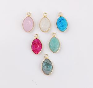 Labradorite Gemstone Marquise Shape Pendant Gold Vermeil Sterling Silver Bezel Setting 8x12mm <b>Charm</b> for Jewelry Making Necklace - Product Image 5