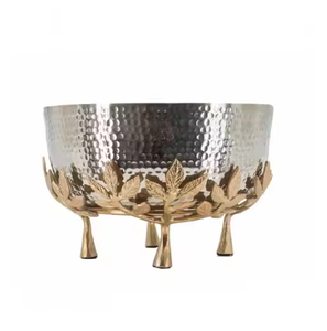 Cuencos para servir de metal de lujo con estilo versátil Diseño ecológico Interiores de base llamativos para utensilios de cocina Uso diverso para servir - Product Image 3