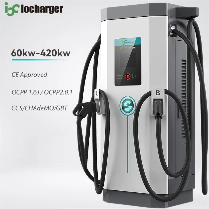 OCPP 2.0.1 เครื่องชาร์จ EV เชิงพาณิชย์ที่รวดเร็วเป็นพิเศษ 150 kW CCS CHAdeMO และสถานีชาร์จ EV ชั้น GBT