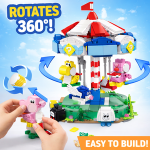 Jouets en briques pour enfants <span class=keywords><strong>Super</strong></span> Marioed 2026, ensembles de construction de manèges, manège, carrousel, MOC en plastique, amusement - Product Image 2