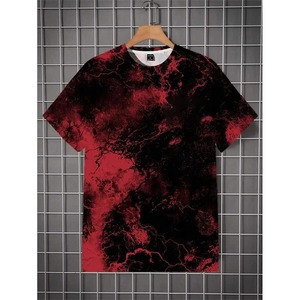 เสื้อยืดผ้าฝ้ายผู้ชายคอหลวมและแขนสั้นพิมพ์ลายเครื่องแบบระดับชั้นสำหรับการโฆษณาวัฒนธรรมโลโก้ออกแบบได้ตามต้องการ - Product Image 4