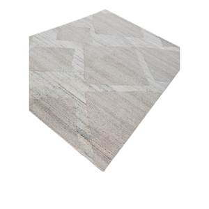 Tapis Blythe en laine et soie de bambou noué à la main, motif géométrique abstrait rectangulaire, pour la maison et la chambre, en viscose - Modèle AIWB-3073 - Product Image 2