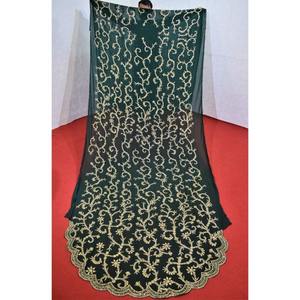 Tela de seda pura de la mejor calidad 100 por ciento con trabajo de cuentas a mano Dirac nupcial somalí para vestidos de boda y FIESTA DE LA India - Product Image 4