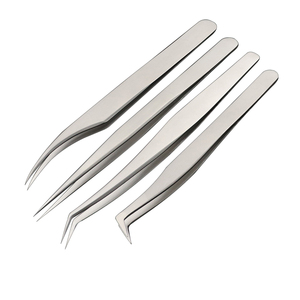 Pinzas de extensión de pestañas de acero inoxidable de color personalizado Pinzas de pestañas de Venta caliente Productos de tendencia - Product Image 2