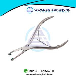 Pince à retirer les couronnes dentaires en acier inoxydable avec embout en caoutchouc vert, outils dentaires durables - Product Image 3