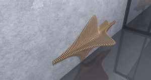 Estante de pared de madera ondulada de diseño Art Deco para cumpleaños CNC corte láser 16 archivos Proyecto de carpintería Digital con función colgante - Product Image 5