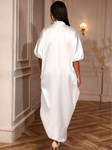 ADR051149 <span class=keywords><strong>Eleganti</strong></span> <span class=keywords><strong>Abiti</strong></span> Lunghi Africani con Maniche a Pipistrello <span class=keywords><strong>Oversize</strong></span> Bianchi Bubu per Vendita all'Ingrosso - Product Image 3