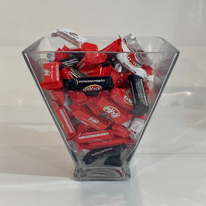 VTB8808 - Inverted Pyramid Taper Down Block <b>Vase</b> - 8" - Product Image 4