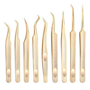 Custom <b>Manicure</b> Private logo Eyebrow <b>Tweezer</b> Lash Extension 90 Degree Eyelash <b>Tweezers</b> Fiber Tip <b>Tweezers</b> - Product Image 4