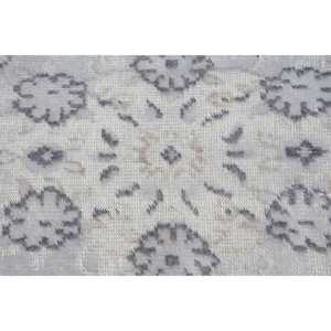 Tapis turc vintage, tapis de 5,7 x 9,8 pieds, tapis persan blanc et gris - Product Image 5