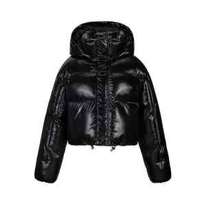 เสื้อแจ็คเก็ตกันลมแบบมีกระดุมรูดซิปมีซิปเสื้อแจ็คเก็ตทรงพอง2025ผู้หญิงโลโก้ตามสั่งดีไซน์ใหม่ - Product Image 6