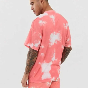 ชุดเสื้อผ้าคู่มัดย้อมลายปะการังสำหรับใส่อยู่บ้านและกางเกงขาสั้นขนาดใหญ่ชุดเสื้อผ้าคู่สำหรับใส่ได้ทั้งชายและหญิงสไตล์สตรีทใส่ได้ทั้งชายและหญิง - Product Image 3