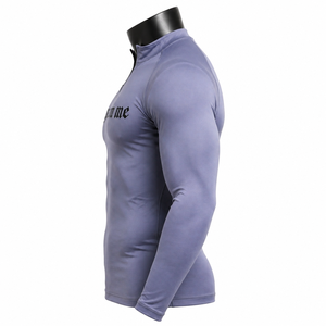Custom Men’s Compression Shirt Half Zip <b>Long</b> <b>Sleeve</b> Gym Fitness Graphic <b>Base</b> <b>Layer</b> Sportswear OEM ODM - Product Image 4