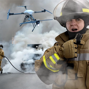 เครื่องดับเพลิง UAV สำหรับโรงงานเคมีเครื่องดับเพลิง UAV ป้องกันแบตเตอรี่ต่ำสำหรับโรงงานดับเพลิงความปลอดภัย - Product Image 1