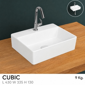 Lavabo de Sobremesa CUBIC Moderno con Acabado Cromado, Capacidad de 12L - Product Image 3