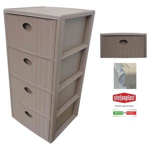 Cesto cassettiera in plastica e carrello - Product Image 1