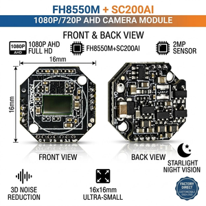 מודול מצלמת FH8550M+SC200AI 1080P 2MP CMOS Starlight AHD בגודל 16x16mm עם 3D-DNR, מצלמת גיבוי פנורמית מיני לרכב מסחרי - Product Image 6