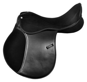 Multifunctional Black Synthetic Suede and Leather Jumping English Horse <b>Saddle</b> for Horse Riding - Product Image 1
