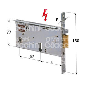 SERRURE ELECTRIQUE pour bandes 12V AC, loquet autobloquant, loquet ouvert à cylindre ovale, non inclus - Product Image 1