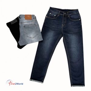 Oem/odm กางเกงยีนส์เข้ารูปพอดีตัวสำหรับผู้ชาย, กางเกงยีนส์เอวปานกลางซักกลางกลางแจ้ง - Product Image 4