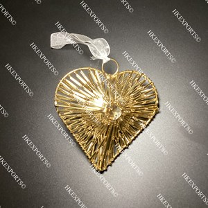 Adornos colgantes con cuentas multicolores en forma de corazón de Navidad hechos a mano, decoración decorativa para árbol de vacaciones - Product Image 2