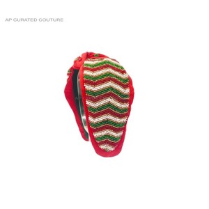 Nouveaux motifs de père noël noués broderie à la main travail bandeaux accessoires du fabricant indien pour filles et femmes - Product Image 6