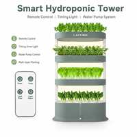 Système hydroponique vertical à 3 niveaux pour la culture de légumes verts et de salades en cuisine, installation facile, auto-arrosage, PP de qualité alimentaire pour les légumes à feuilles vertes