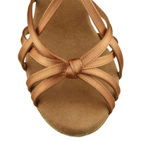 Chaussures de danse latine/salsa de qualité supérieure pour femmes, design personnalisé, talon moyen, tissu satiné souple et flexible, authentique