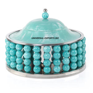 Casserole de luxe en métal noir fini Hotpot design créatif fait à la main nouveau réchauffeur d'aliments en métal de qualité supérieure - Product Image 6