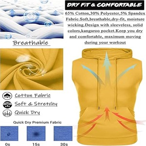 Débardeur en tricot de coton et polyester à séchage rapide pour hommes avec logo personnalisé Conception ample d'été sans manches fabriqué par Dress Sports - Product Image 6