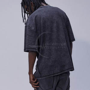 Camiseta de Algodón Personalizada con Pedrería para Hombre, MOQ Bajo, Camiseta con Pedrería Personalizada para Adultos - Product Image 5