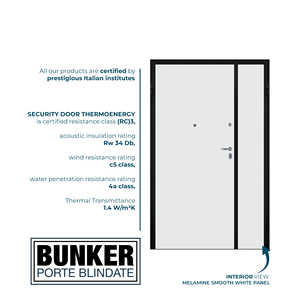 Puerta de seguridad de doble hoja termoenergética, característica antirrobo, estilo de diseño industrial, panel de aluminio exterior MILLERIGHE moderno - Product Image 4