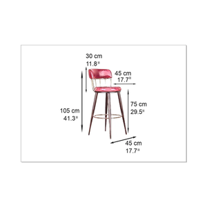 Silla de Bar de madera con marco de metal de elegancia moderna Diseño de calidad premium para espacios de cafetería y restaurante en casa - Product Image 6