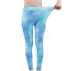 Leggings pour femmes taille haute et moyenne coupe ajustée Legging de sublimation avec logo personnalisé concevez votre propre style prix de gros d'usine - Product Image 3