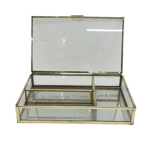 Handmade Jewellery <b>Box</b> <b>Glass</b> and Brass With Silver Plating Customized Product for Wedding Decoration Bulk - Product Image 5