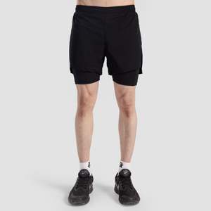 Pantalones Cortos Deportivos Elite Fit, 100% Poliéster, Tipo Bermuda con Cintura Elástica, Talla XXS-Negro con Decoraciones de Logotipo - Product Image 1
