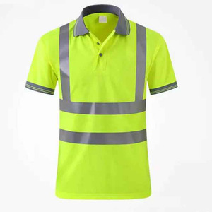 Diseño Crewnech, venta al por mayor, camiseta de manga corta de construcción de alta visibilidad hecha a medida 2025, camiseta Polo de trabajo de alta visibilidad para hombres - Product Image 1