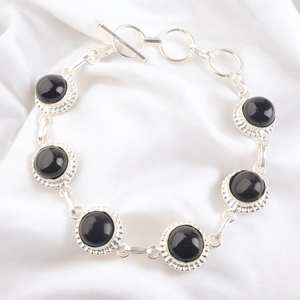 Black Zircon Charm Luxury Gemstone <b>Bracelet</b> Handmade 925 <b>Sterling</b> <b>Silver</b> Jewelry Elegant for <b>Women</b> Gift - Product Image 1