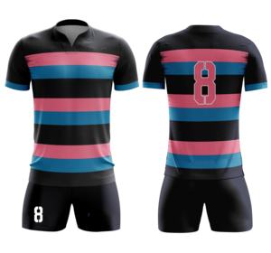 Camiseta y Pantalones Cortos de Rugby Unisex de Alta Calidad al por Mayor, Ropa Deportiva Personalizada con Técnica de Sublimación Transpirable para Adultos - Product Image 1