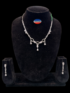 Ensemble élégant de collier de bijoux Pure AD avec boucles d'oreilles assorties pour femmes pour les mariages, les fêtes, les festivals et les fonctions traditionnelles - Product Image 2