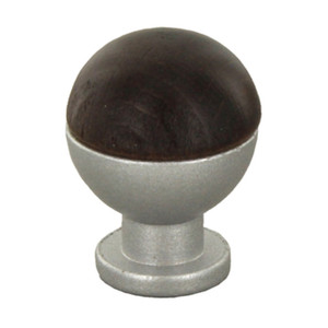 Pomoli in Legno Ottone 735b 18 mm Noce Scuro Pz 2 - Product Image 1