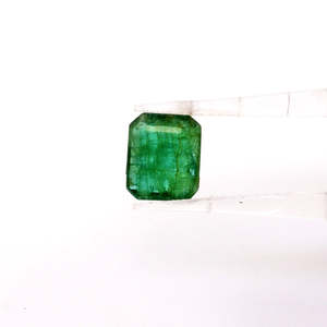 Émeraude naturelle de Zambie 3 carats, taille octogonale, pierre précieuse brute, ovale facettée, vert Iolite/Pierre de lune/Diamant, hauteur 8mm - Product Image 2