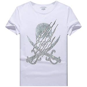 T-shirt en strass de qualité supérieure pour les marques de vêtements, fournisseur en gros de t-shirts en strass avec logo personnalisé - Product Image 4