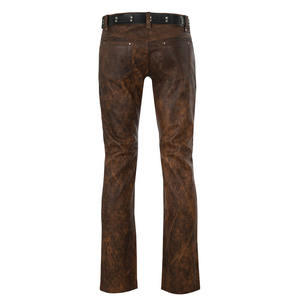 Respirant élégant confortable pantalon en cuir hommes Slim Fit Durable doux de haute qualité à la mode pantalon en cuir pour la vente en ligne - Product Image 6