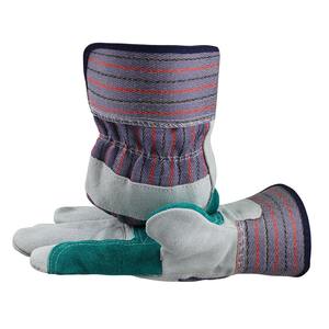 Venta completa de fábrica, guantes de trabajo de utilidad General de seguridad de Palma de piel de vaca dividida de doble capa económicos para Unisex - Product Image 6