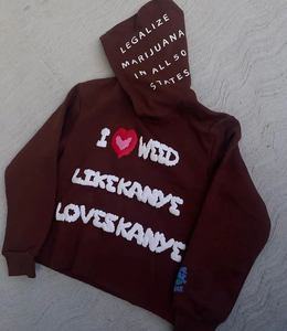 Logo personnalisé poids lourd 450 GSM sans ficelle surdimensionné 100% coton graphique impression 3D bouffante sweat à capuche court hommes sans poches à capuche - Product Image 3