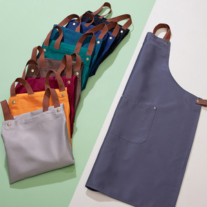 Venta al por mayor personalizable impermeable delantal de lona a prueba de aceite ajustable restaurante Chef delantal hecho en Pakistán - Product Image 4