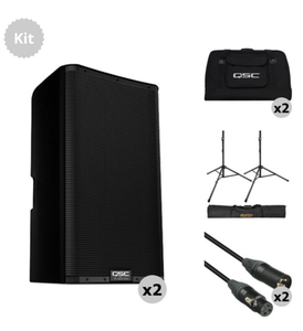 NUEVO ORIGINAL Q S C K12.2 Serie K.2 Par de Altavoces Amplificados de 12 Pulgadas y 2000 W con Kit de Accesorios Esenciales - Product Image 2